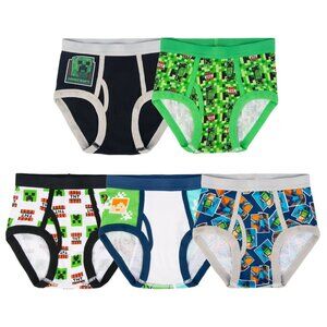 Minecraft  Boys Brief Underwear, 5-Pack, Size 4 - NWT